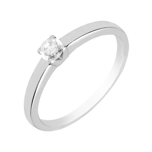 Anillo solitario 4 garras cuadradas 0 15ct
