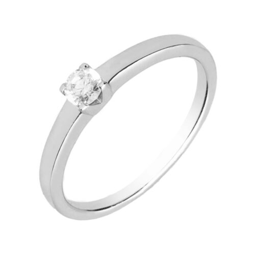 Anillo solitario 4 garras cuadradas 0 20ct