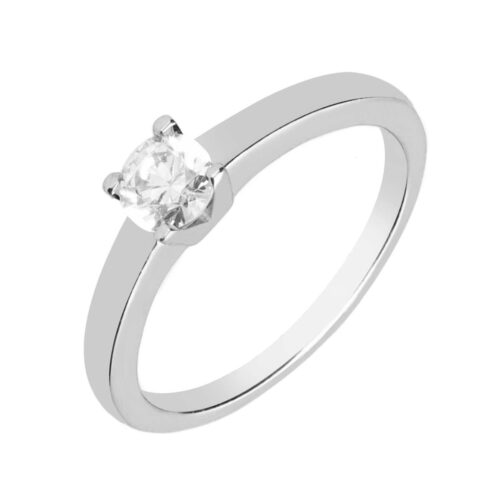Anillo solitario 4 garras cuadradas 0 30ct