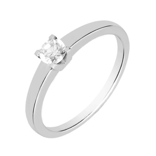 Anillo solitario 4 garras cuadradas 0 25ct