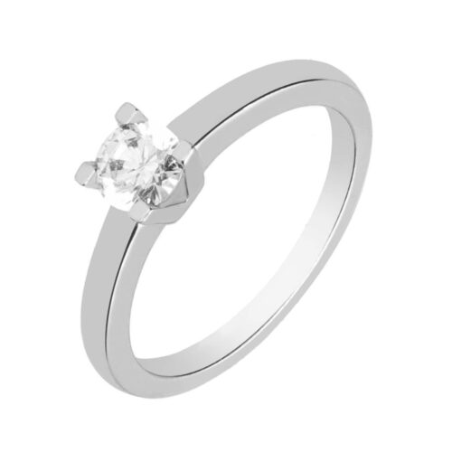 Anillo solitario 4 garras cuadradas 0 40ct