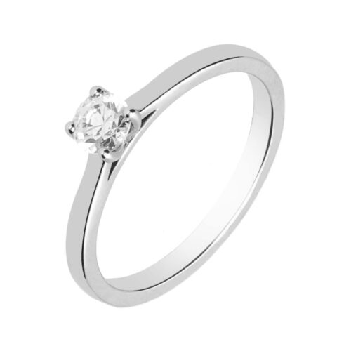 Anillo solitario 4 garras redondas 0 30ct