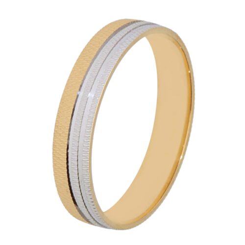 Alianza de boda de oro 18 kt 4 mm