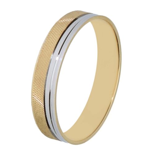 Alianza de boda de oro 18 kt 4 mm