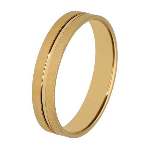 Alianza de boda de oro 18 kt 4 mm