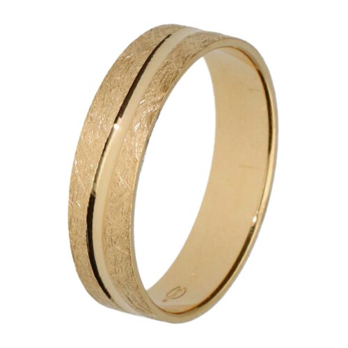 Alianza de boda de oro 18 kt 5 mm