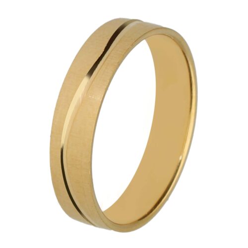 Alianza de boda de oro 18 kt 4,5 mm