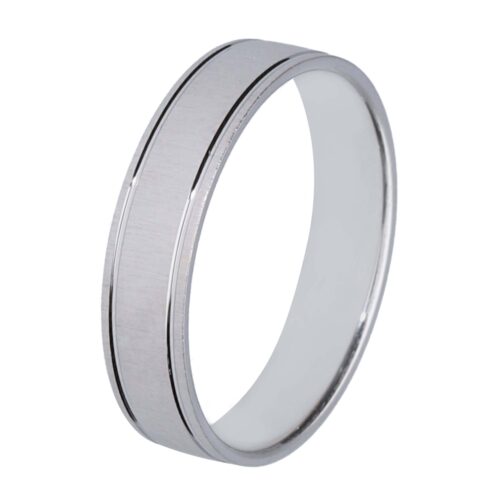Alianza de boda de oro 18 kt 4,5 mm