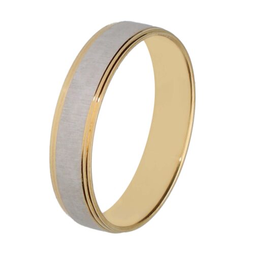 Alianza de boda de oro 18 kt 4,5 mm