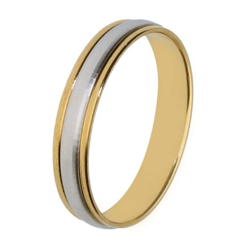 Alianza de boda de oro 18 kt 4 mm