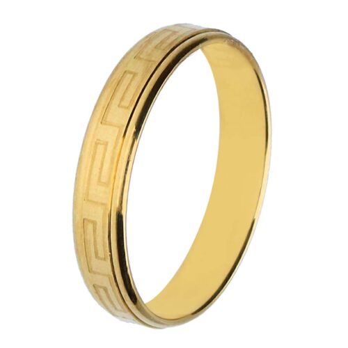Alianza de boda de oro 18 kt 4 mm