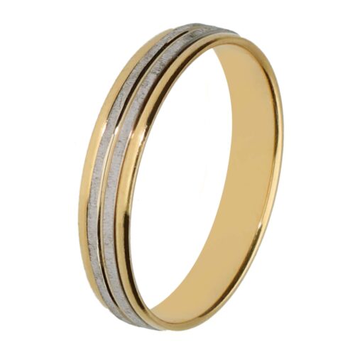 Alianza de boda de oro 18 kt 4 mm