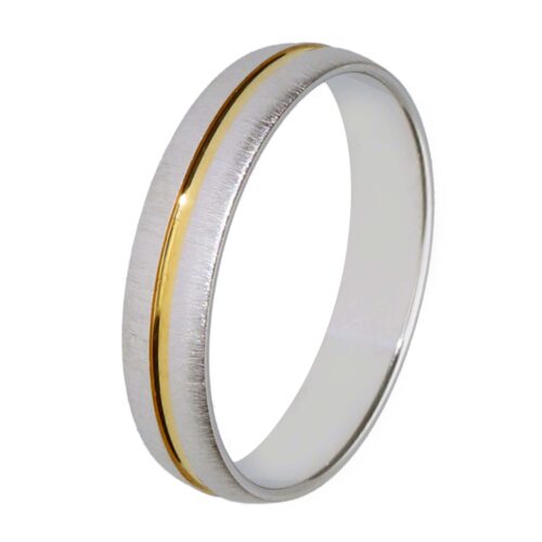 Alianza de boda de oro 18 kt 4 mm