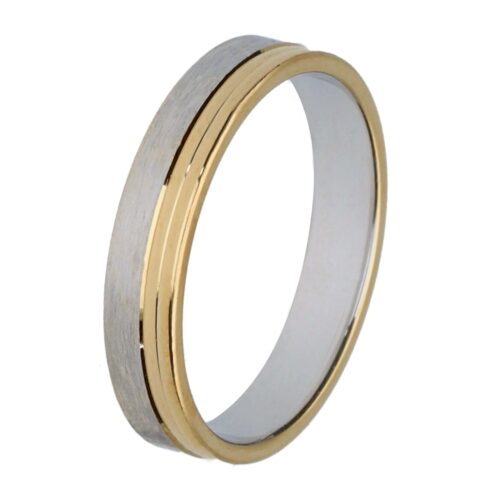 Alianza de boda de oro 18 kt 4 mm