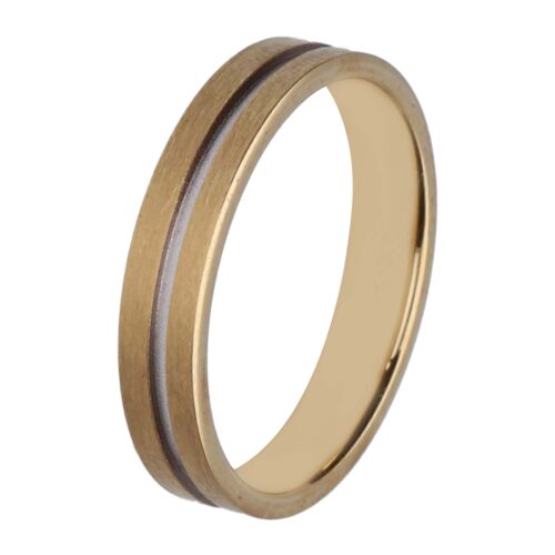 Alianza de boda de oro 18 kt 4 mm