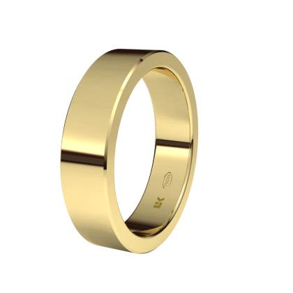 Alianza de boda plana oro amarillo 5 00 mm disponible en blanco y Rosa