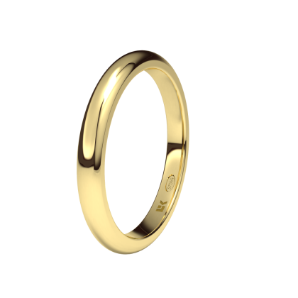 Alianza de boda oro amarillo 2 50 mm disponible en blanco y Rosa