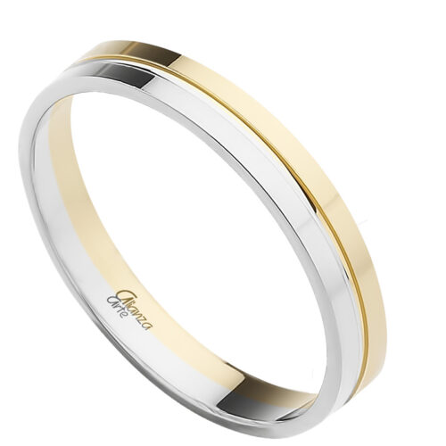 Alianza de boda de oro amarillo 3 mm