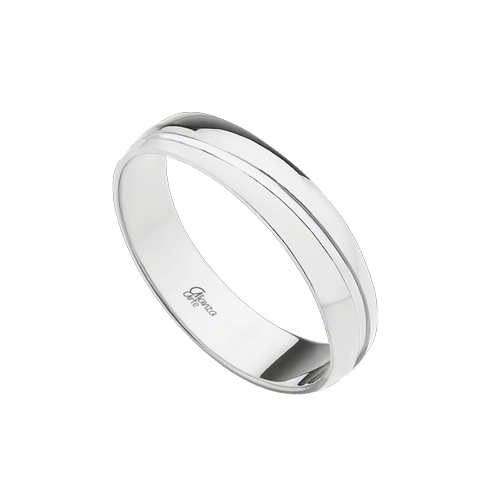 Alianza de boda plata media caña 4 50 mm varios colores