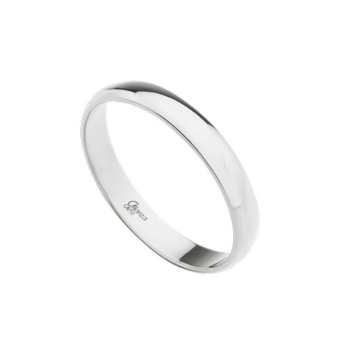 Alianza de boda clasica plata media caña 3 50mm disponible en varios colores