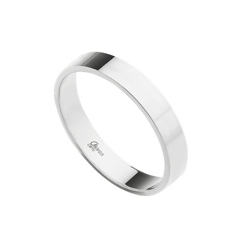 Alianza de boda plata plana 3 50mm disponible en varios tamaños