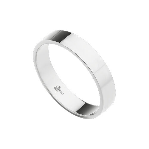 Alianza de boda plata plana 4 00mm disponible en varios tamaños