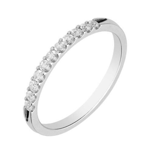 Anillo compromiso media alianza con 11 brillantes 0 20ct