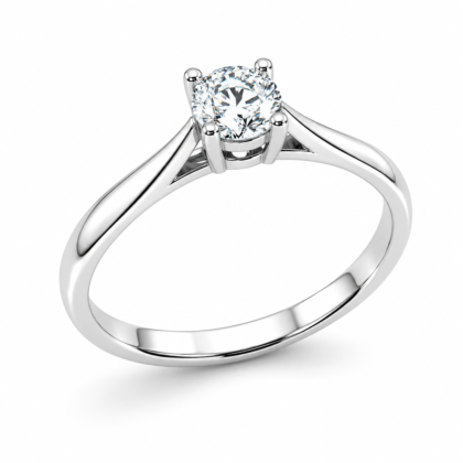 Anillo de Compromiso Solitario con Diamante Natural modelo Monaco