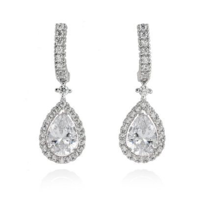 Pendientes de plata con diseño lágrima