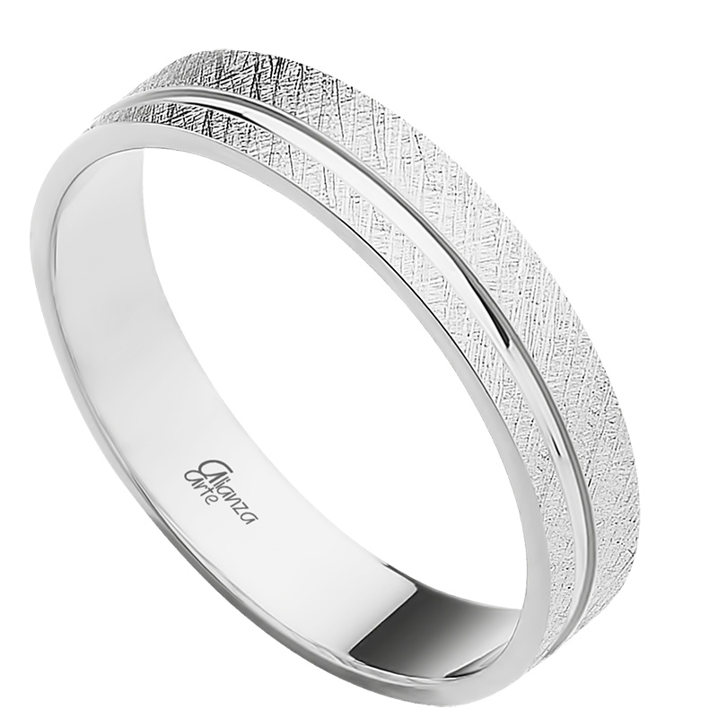 Alianza de boda de oro amarillo 4 mm - Imagen 3