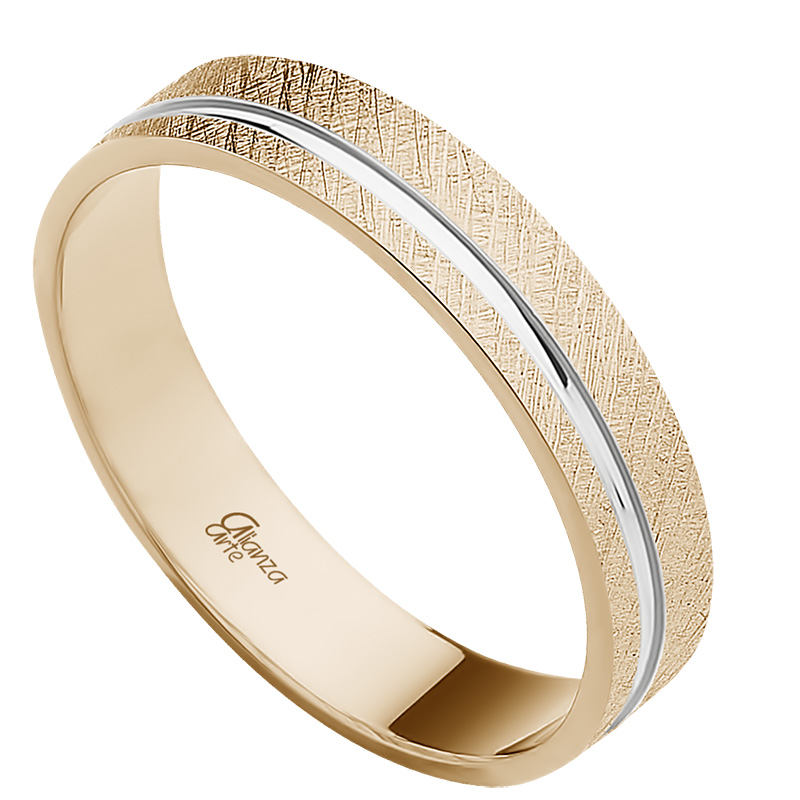 Alianza de boda de oro amarillo 4 mm - Imagen 5