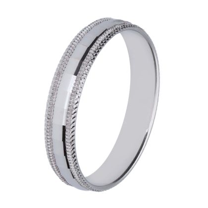 Alianza de boda de oro 18 kt 4 mm