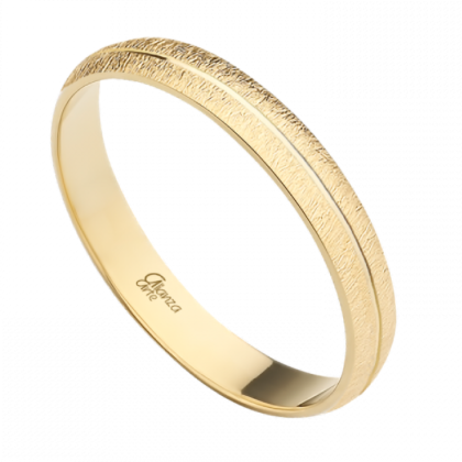 Alianza de boda de oro amarillo 3 mm