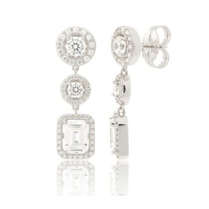 Pendientes de novia en plata