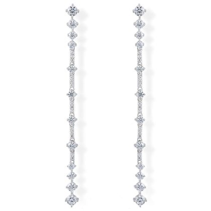 Pendientes Largos novia articulados en plata