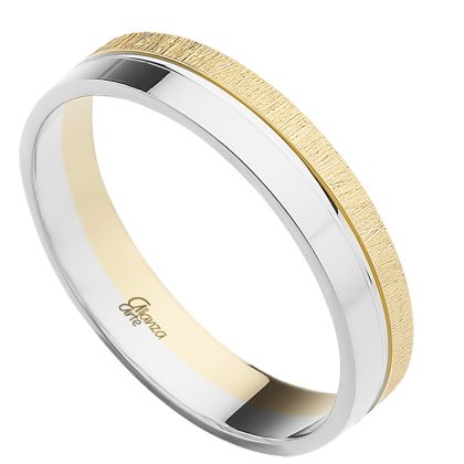 Alianza de boda oro en 9kts y 18ks 4 00 mm. disponible en varios colores