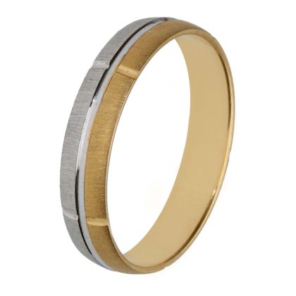 Alianza de boda de oro 18 kt 4 mm