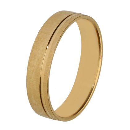 Alianza de boda de oro 18 kt 4,5 mm