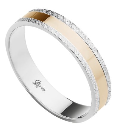 Alianza de boda oro en 9kts y 18ks de 4 00 mm. disponible en varios colores
