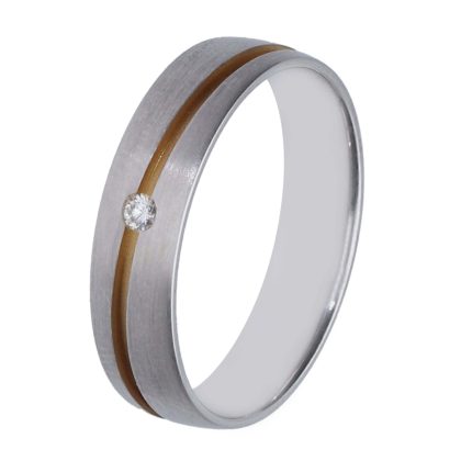 Alianza de boda de oro 18 kt 5 mm