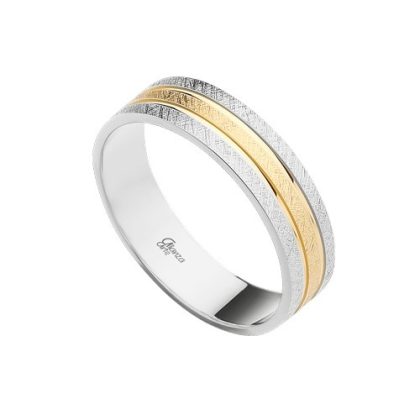 Alianza de boda de oro amarillo 4,5 mm