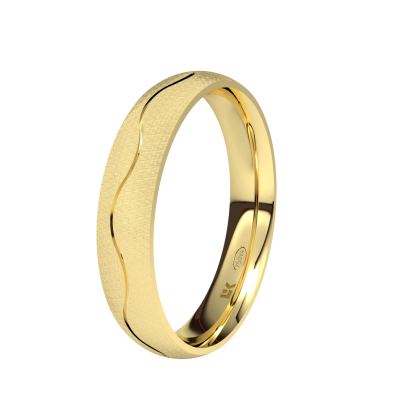 Alianza de boda de oro de 18kts con 4,00 mm de ancho interior confort. Disponible en varios colores.