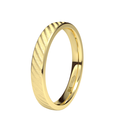 Alianza de boda de oro de 18kts con 3,00 mm de ancho. Disponible en varios colores.
