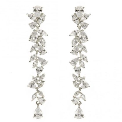 Pendientes largos brillantes diseño de lámpara colgante