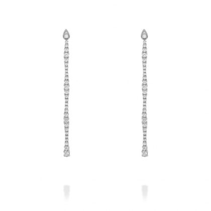 Pendientes de plata estilo rivière con lágrima